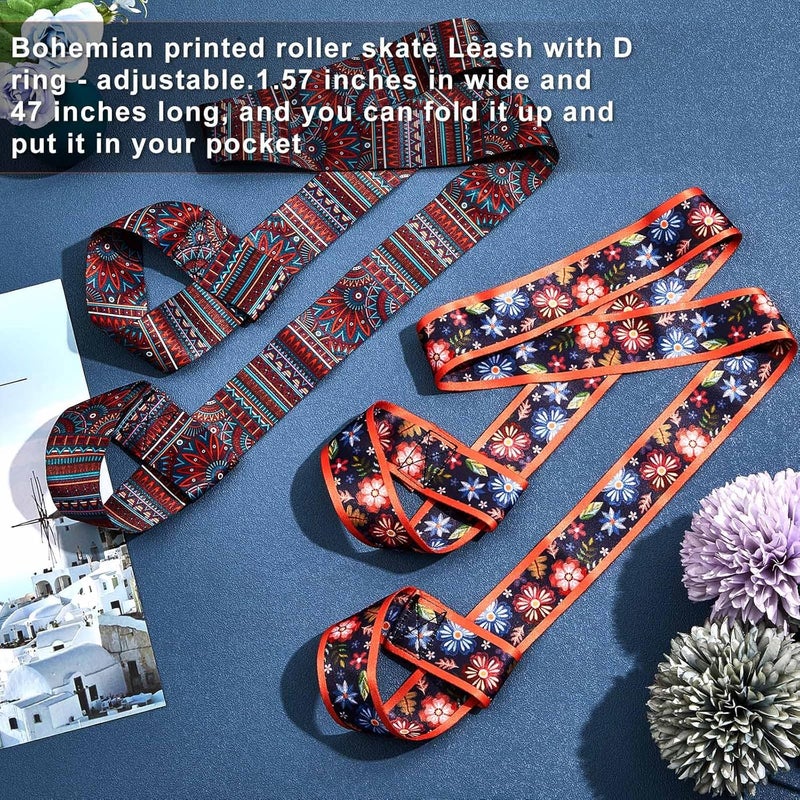 Skylety 2 Pcs Roller Skate Leash Adjustable Stretching Skate Boot Shoulder Strap Carrier for Child Women Men Skating - Image 3